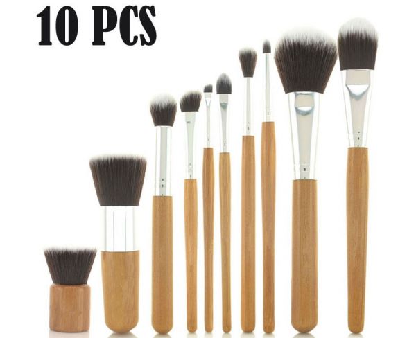 Kit de 10 pinceis de bamboo