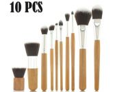 Kit de 10 pinceis de bamboo