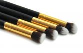 Kit de pinceis para olhos - Dourado